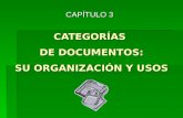 Categoriía de Documentos: su organización y usos