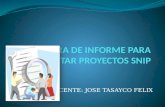 ESTRUCTURA DE INFORME PARA PRESENTAR PROYECTOS