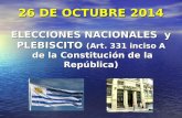 Elecciones Nacionales - Octubre 2014 - Curso CC.RR.VV.