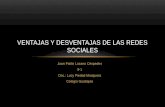 Ventajas y desventajas de las redes sociales Juan Pablo Lozano