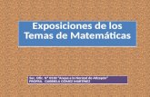 Exposiciones de los temas de matemáticas