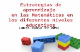 Estrategias de aprendizaje matematicas en los diferentes niveles educativos