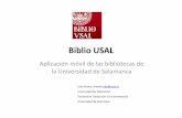 Aplicación móvil de las bibliotecas de la Universidad de Salamanca