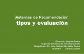 Sistemas de recomendación: tipos y evaluación