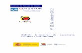 Boletín trimestral de coyuntura turística (COYUNTUR). Cuarto trimestre 2012