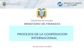 Procesos de la Cooperación Internacional en el Ecuador