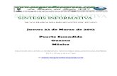 Sintesis informativa 22 03 2012