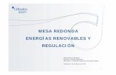 Energías renovables y regulación