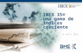IBEX 35, una gama de índices creciente. Fuente: BME