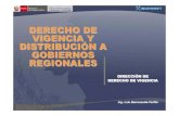 Derecho de vigencia y distribución a los gobiernos regionales