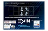 10º Webinar EXIN en Castellano: Certificación ISO 20000 para proveedores internos de TI