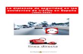 La distancia de seguridad en los accidentes de tráfico en España