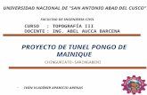 PROYECTO DE TUNEL EN EL PONGO DE MAINIQUE.
