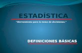 Definiciones Básicas de la Estadística