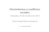 Conflictos y movimientos sociales, Marisa Remy