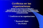 Conflictos en las organizaciones