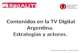 Contenidos en Tv Digital Argentina - Daniel Gonzalez