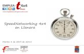 Resumen SpeedNetworking 4x4 en Llanera 8 abril
