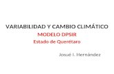Variabilidad y Cambio Climático DPSIR Estado de Querétaro