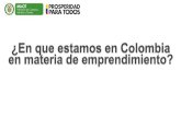 En qué estamos en Emprendimiento en Colombia