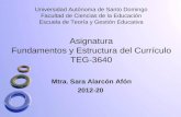 Fundamentos y Estructura del Currículo TEG-3640