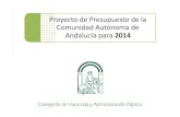 Presentación Proyecto de Presupuesto de Andalucía 2014