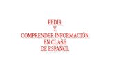 Pedir y comprender información en clase de español