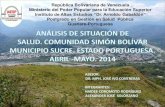 Análisis de Situación de Salud  (ASIS). Comunidad “Simón Bolívar”.  Municipio Sucre del estado Portuguesa. Venezuela