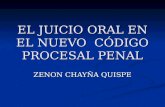 El juicio oral en el Nuevo  Código Procesal Penal de Perú