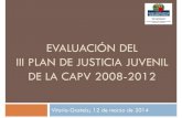Evaluación del III Plan de Justicia Juvenil de la CAP 2008-2012