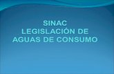 Sinac y legislación de aguas de cosumo