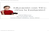 Educación con ti cs viva la evolución publicación comentada 1