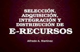 E-Recursos: selección, adquisición, integración y distribución by Alfredo Martinez