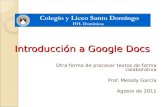 Capacitación introducción a google docs