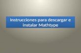 Instrucciones para descargar e instalar mathtype