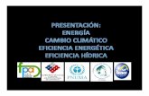 EFICIENCIA ENERGETICA - HIDRICA  Y CAMBIO CLIMATICO