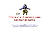 Presentación del curso "Recursos humanos para emprendedores" Sesiones 1 y 2