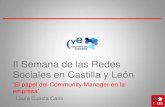 Laura Cuesta: La figura del Community Manager en las Empresas #RedesSocialesCyL