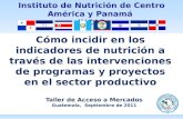 Dra. Ana Victoria Roman  - incidencia en indicadores de nutricion