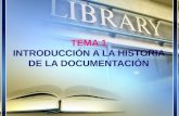 Introducción a la Historia de la Documentación