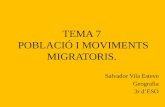Tema 7.  Població i moviments migratoris.