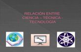Relación entre técnica, ciencia y tecnología modulo 3