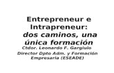 Entrepreneur e Intrapreneur