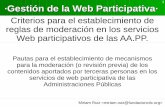 Criterios de Moderación para servicios de web participativa de las Administraciones Públicas
