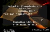 10 lo mas_importante (Estudio Bíblico en 1 Corintios)