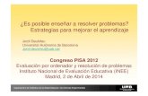 ¿Es posible enseñar a resolver problemas? Jordi Deulofeu. Congreso PISA-Resolución de problemas