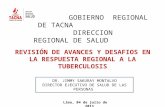 Avances regionales en la lucha contra la TB en el año 2013 en el departamento de Tacna