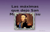 Máximas para la hija de San Martín.