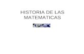 Historia de la matematicas