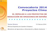 Convocatoria Proyectos Clima 2014 Teresa Solana. Área de Mecanismos de Flexibilidad